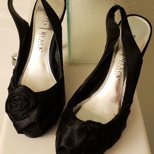 White House Black Market Satin Bonita heels